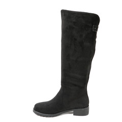 Women's demi-season high boots isolated on white background