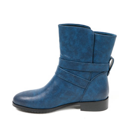 Women's demi-season high boots isolated on white background