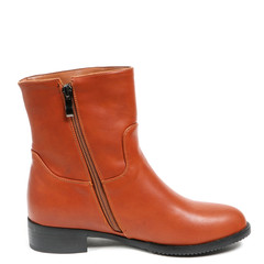 Women's demi-season high boots isolated on white background