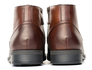 Boots men on white background