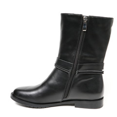 Women's demi-season high boots isolated on white background