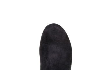 Women's demi-season high boots isolated on white background