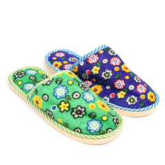 Women's cool slippers for home isolated on white background.