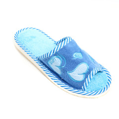 Women's cool slippers for home isolated on white background.