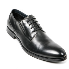 Classic office leathers man shoes isolated on white background.