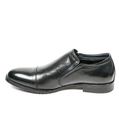 Classic office leathers man shoes isolated on white background.