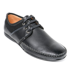 Classic office leathers man shoes isolated on white background.