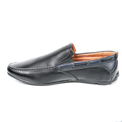 Classic office leathers man shoes isolated on white background.