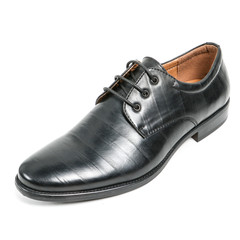 Classic office leathers man shoes isolated on white background.