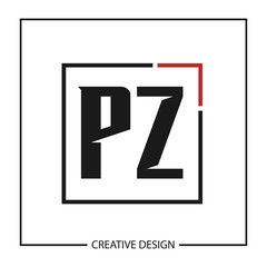 Initial Letter PZ Logo Template Design Vector Illustration