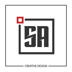 Initial Letter SA Logo Template Design Vector Illustration