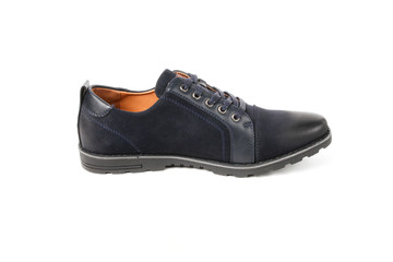 Stylish causal man shoe on white background.