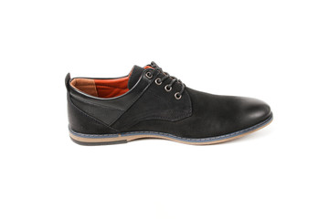 Stylish causal man shoe on white background.