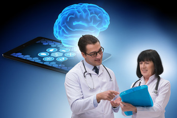 Two doctors in telemedicine concept