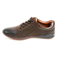 Stylish causal man shoe on white background.