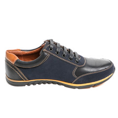 Stylish causal man shoe on white background.