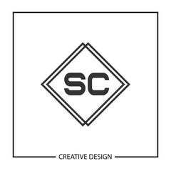 Initial Letter SC Logo Template Design Vector Illustration