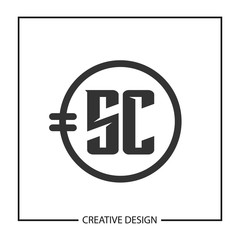 Initial Letter SC Logo Template Design Vector Illustration