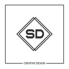 Initial Letter SD Logo Template Design Vector Illustration