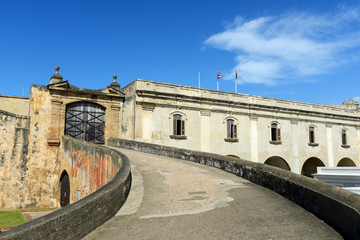 Fototapeta premium San Cristobal fortress in Puerto RIco with ramp access to main door