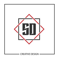 Initial Letter SD Logo Template Design Vector Illustration