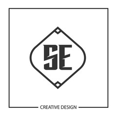 Initial Letter SE Logo Template Design Vector Illustration