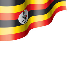 Uganda flag, vector illustration on a white background