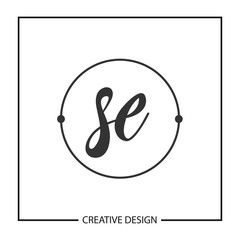 Initial Letter SE Logo Template Design Vector Illustration