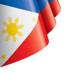 Philippines flag, vector illustration on a white background