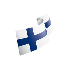 Fototapeta premium Finland flag, vector illustration on a white background