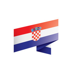 Croatia flag, vector illustration on a white background