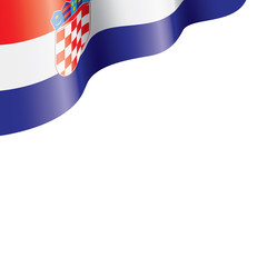 Obraz premium Croatia flag, vector illustration on a white background
