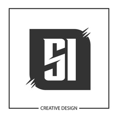 Initial Letter SI Logo Template Design Vector Illustration