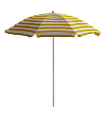 Beach umbrella - Yellow-white striped