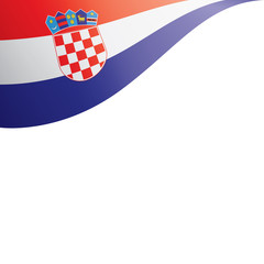 Obraz premium Croatia flag, vector illustration on a white background