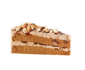 Coffee cake isolated on white background