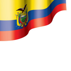 Ecuador flag, vector illustration on a white background