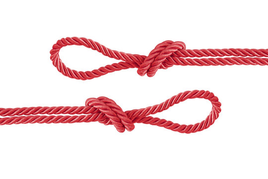 Red Rope Isolated Stock Photo - Download Image Now - Thread