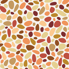 Terrazzo pebble texture pattern in light , orange, tan and rust. Light background with  multicolor stones. For textiles, fashion, gift wrapping paper, scrapbooking, paper and graphic design projects.