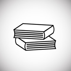 Study book thin line on white background icon