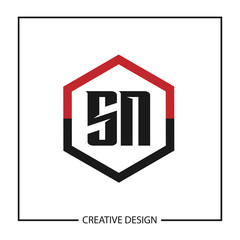 Initial Letter SN Logo Template Design Vector Illustration