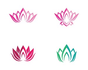 Fototapeta na wymiar Beauty flower logo illustration