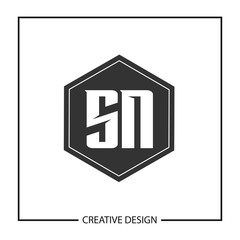 Initial Letter SN Logo Template Design Vector Illustration