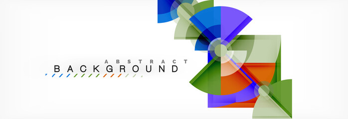 Triangles and circle geometric background