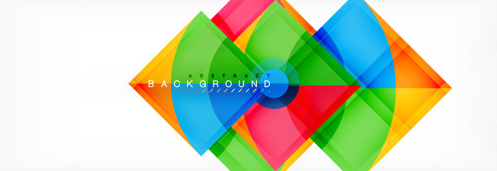 Triangles and circle geometric background