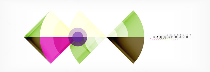 Trendy circles composition geometric background