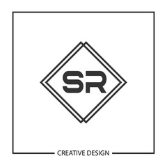 Initial Letter SR Logo Template Design Vector Illustration