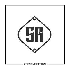 Initial Letter SR Logo Template Design Vector Illustration