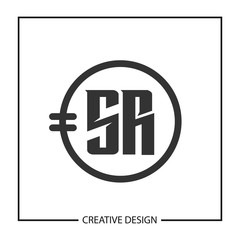 Initial Letter SR Logo Template Design Vector Illustration
