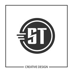 Initial Letter ST Logo Template Design Vector Illustration